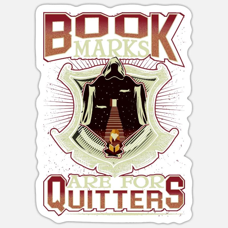 Book books reading bookworm hobby gift reader Sticker size S (10 x 10 cm)