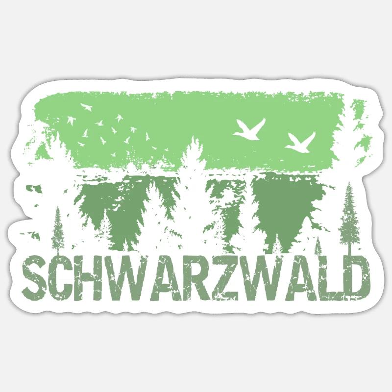 Black Forest - Sticker size S (10 x 10 cm) - white matte