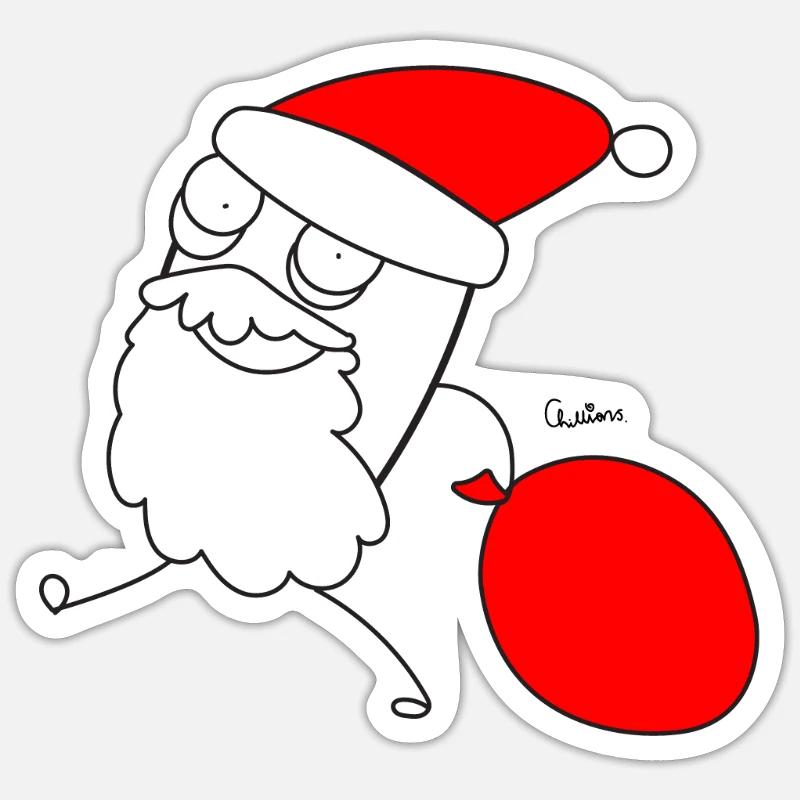 Chillions Weihnachtsmann Sticker Größe S (10 x 10 cm)