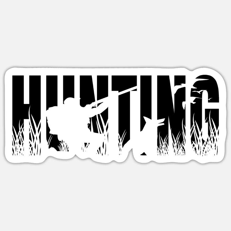 Hunt I hunter - Sticker size S (10 x 10 cm) - white matte