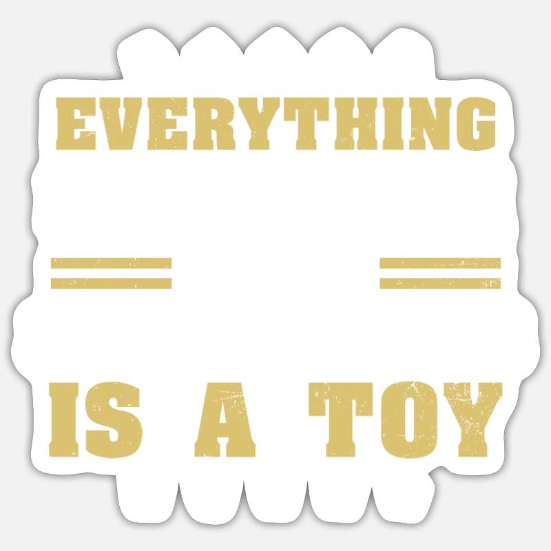 V8 Engine Is A Toy Gift Sticker size S (10 x 10 cm)