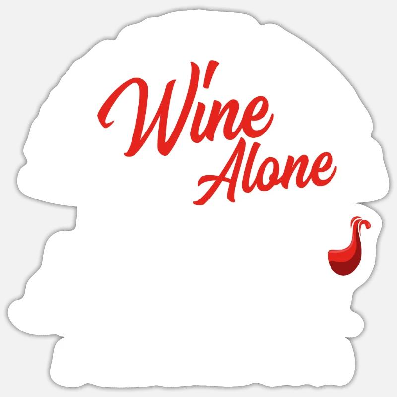 Wein Camper Hund Geschenk - Sticker Größe S (10 x 10 cm) - Mattweiß