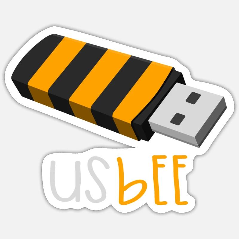 USBee Sticker Größe S (10 x 10 cm)