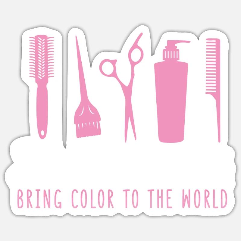 Coiffeuse coiffeuse cadeau coiffeur coiffeur Sticker taille S (10 x 10 cm)