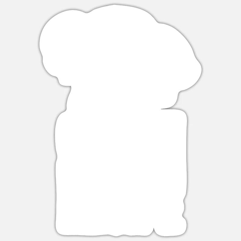 Chef cuisinier chef chef - Sticker taille S (10 x 10 cm) - blanc mat