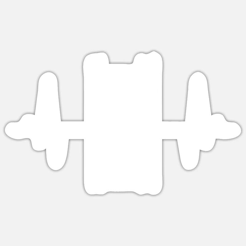 Gerüstbauer Beruf Gerüstbau Herzschlag Geschenk - Sticker Größe S (10 x 10 cm) - Mattweiß