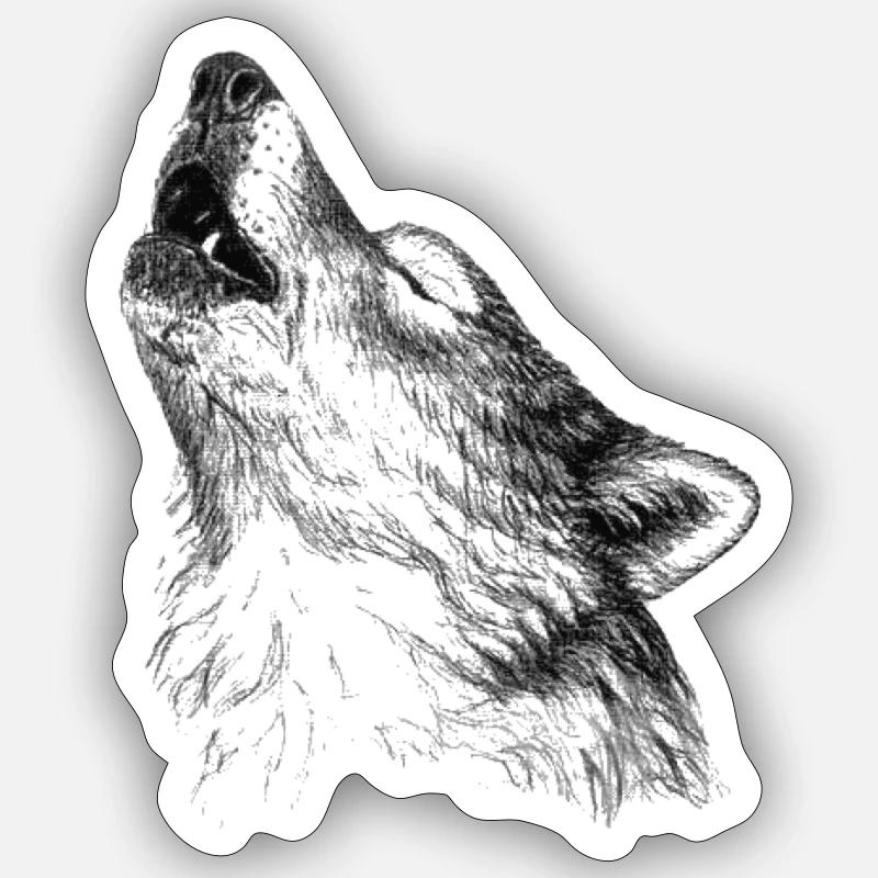 wolf Sticker size S (10 x 10 cm)