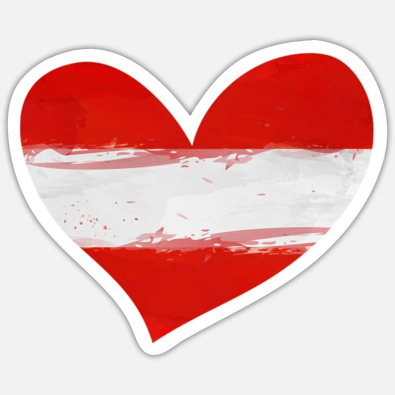 L'Autriche - Sticker taille S (10 x 10 cm) - blanc mat
