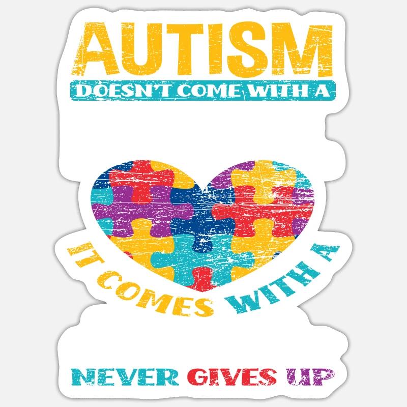 Autismus Mutter - Sticker Größe S (10 x 10 cm) - Mattweiß