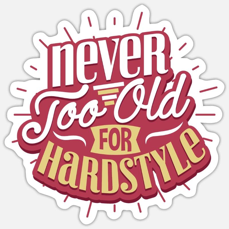 Hardstyle techno - Sticker size S (10 x 10 cm) - white matte