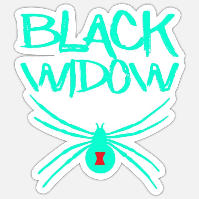 Black Widow Black Widow Spider - Sticker size S (10 x 10 cm) - white matte