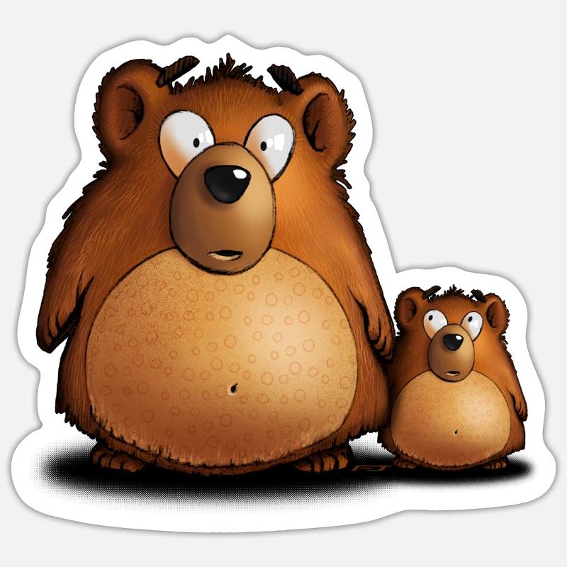 Two Bears Sticker size S (10 x 10 cm)