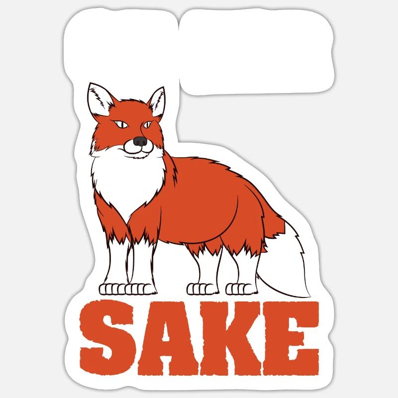 Funny Fox Statement - Oh For Fox Sake Sticker Größe S (10 x 10 cm)