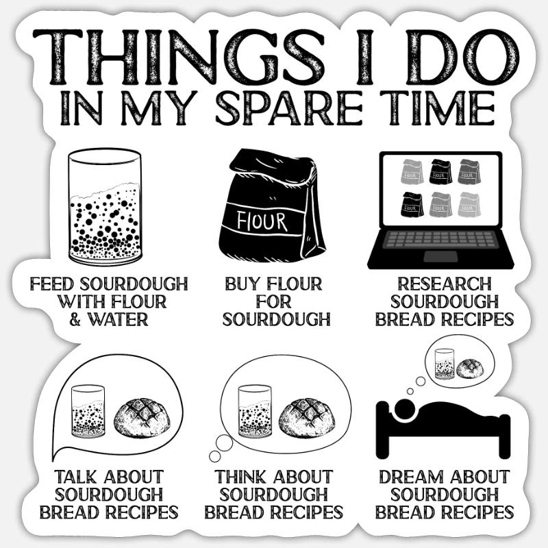 Baking Baker Sourdough Bread Master Sticker size S (10 x 10 cm)