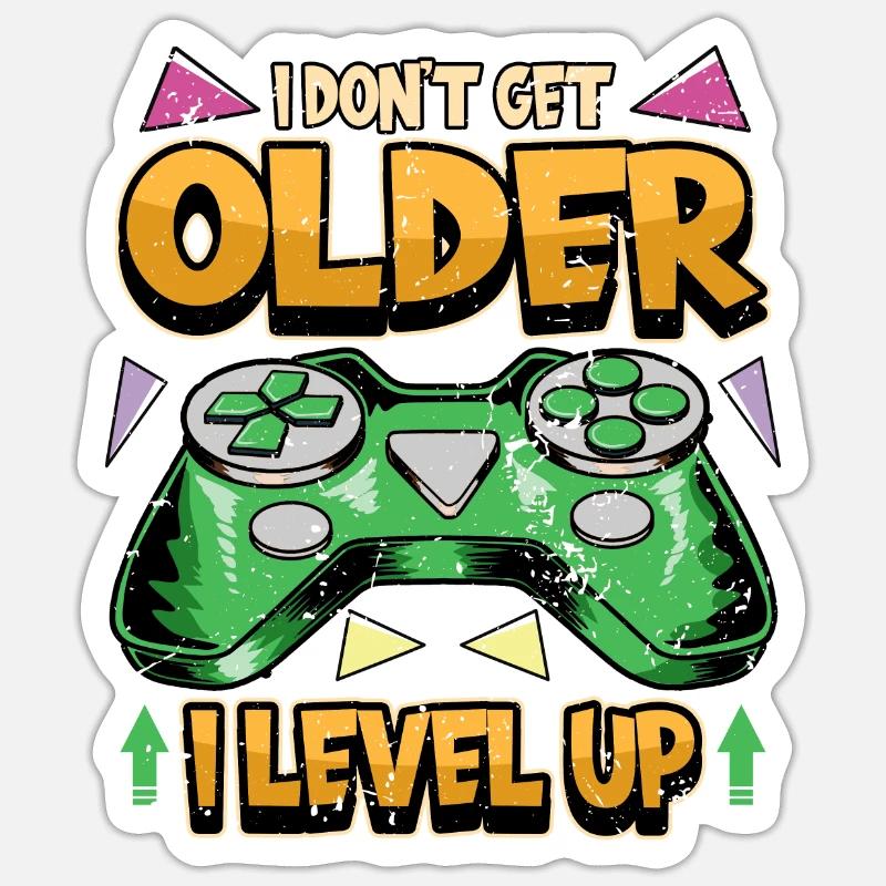 Gamer PC Videogames Controller Spruch Geschenk Sticker Größe S (10 x 10 cm)