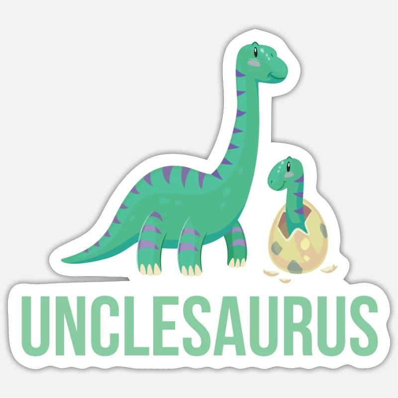 Uncle Saurus - Sticker size S (10 x 10 cm) - white matte