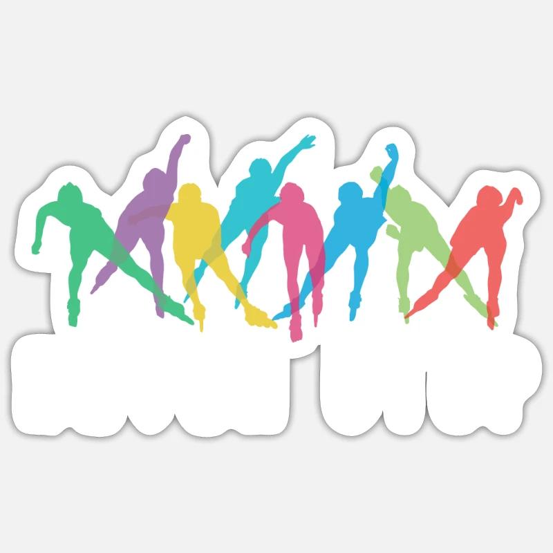 Never Stop Inline Skating Rollerblading Roller Sticker Größe S (10 x 10 cm)