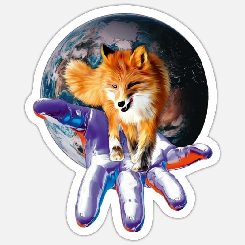 fox - Sticker size S (10 x 10 cm) - white matte