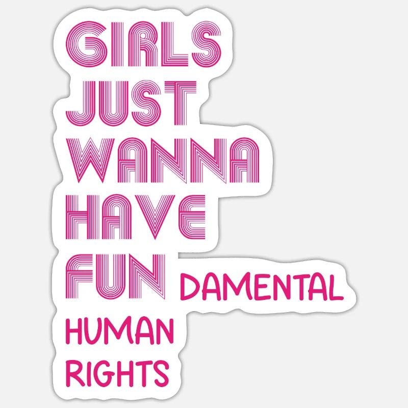 Women's equality - Sticker size S (10 x 10 cm) - white matte