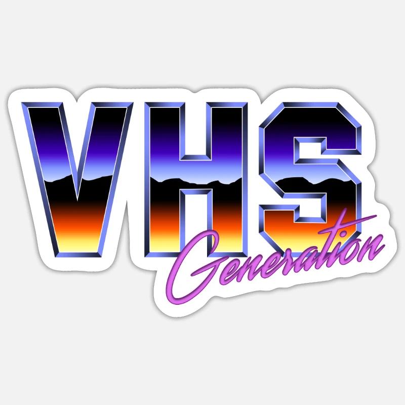 Generation VHS - Sticker size S (10 x 10 cm) - white matte