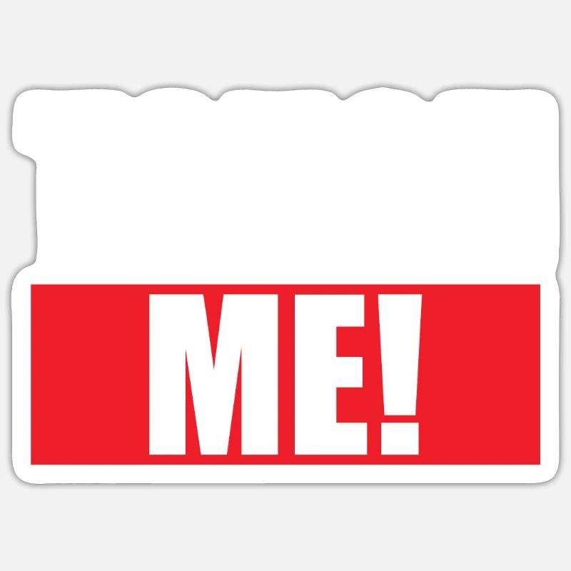 Touch Me! - Sticker size S (10 x 10 cm) - white matte
