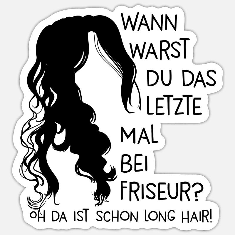 Friseurin Geschenk - Sticker Größe S (10 x 10 cm) - Mattweiß