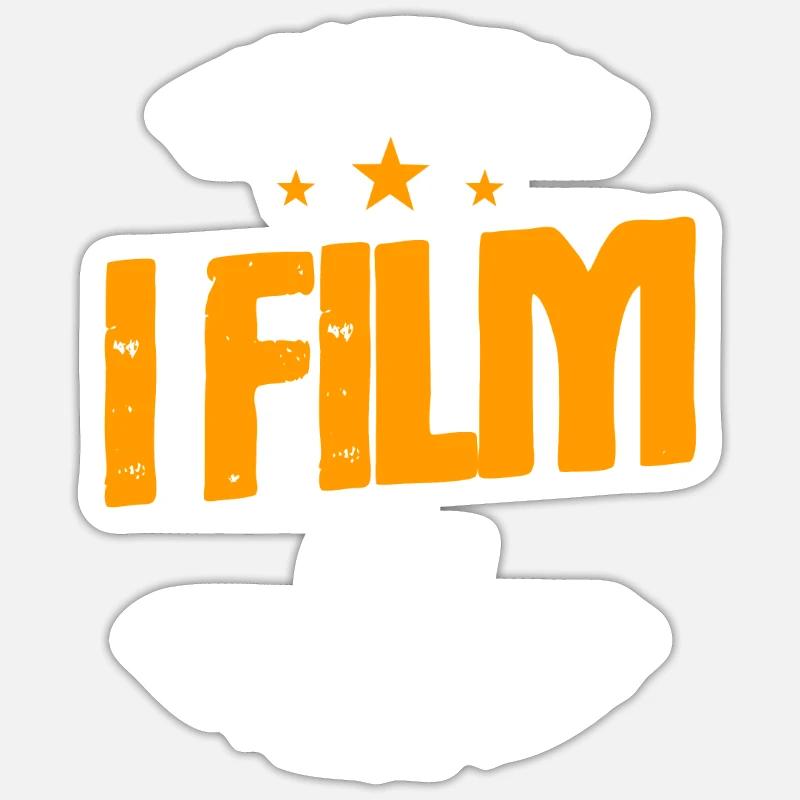 camera operator - Sticker size S (10 x 10 cm) - white matte