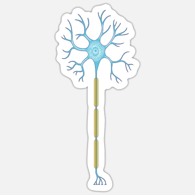 Neuron - Sticker size S (10 x 10 cm) - white matte