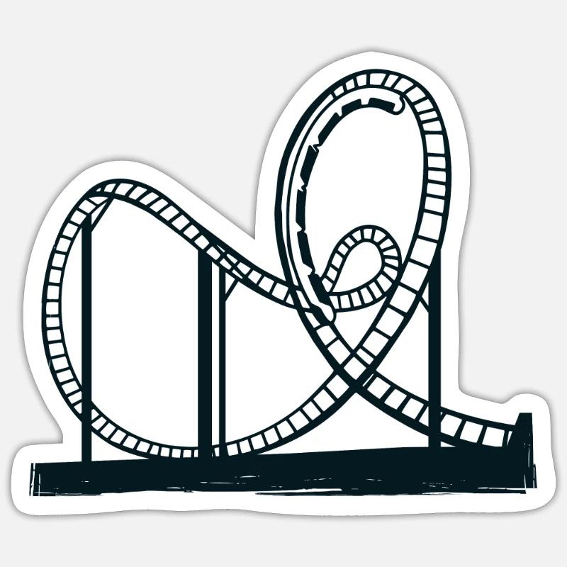 roller coaster Sticker size S (10 x 10 cm)