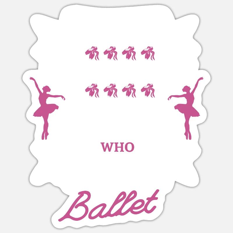 Conception de ballet pour un danseur de ballet - Sticker taille S (10 x 10 cm) - blanc mat