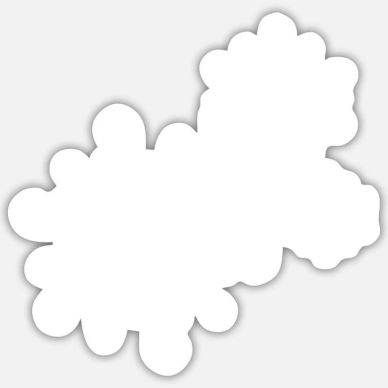 Virus - Sticker taille S (10 x 10 cm) - blanc mat