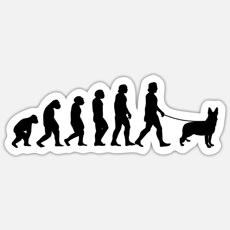 Harzer Fuchs evolution German herding dog gift Sticker size S (10 x 10 cm)