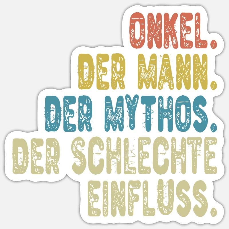 Onkel Geschenkidee - Bester Onkel auf der Welt - Sticker Größe S (10 x 10 cm) - Mattweiß