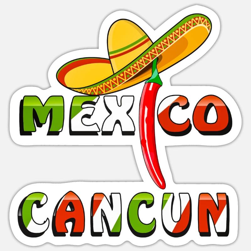 MEXICO CANCUN - Sticker size S (10 x 10 cm) - white matte