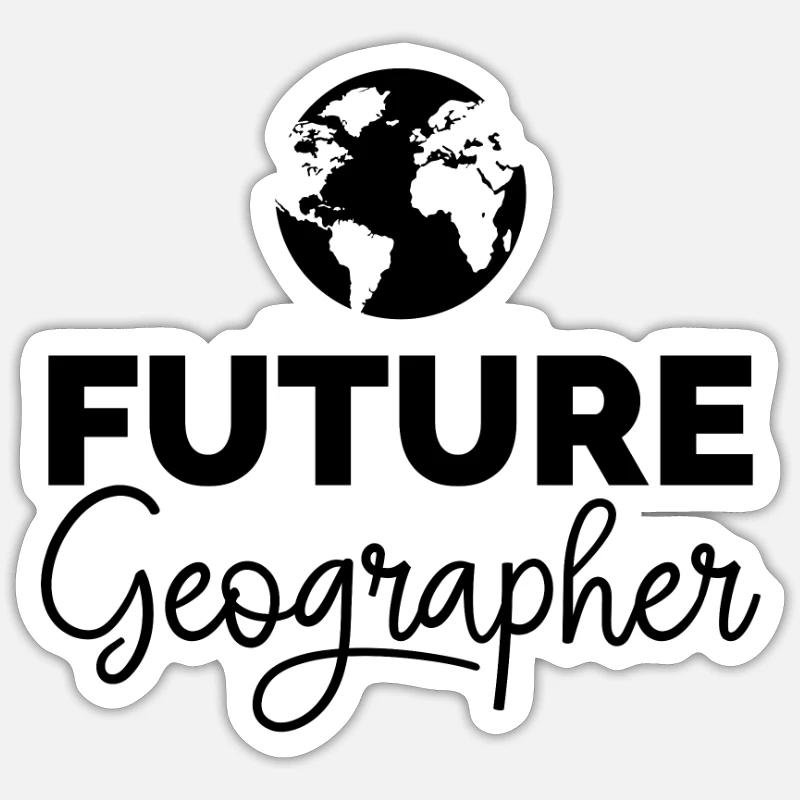 Future Geographer - Sticker size S (10 x 10 cm) - white matte