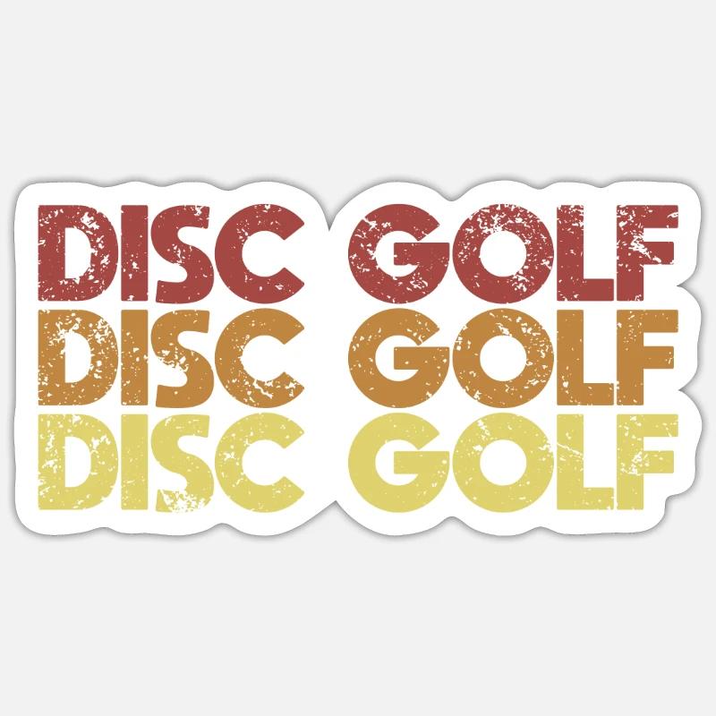 Retro Disc Golf Sticker Größe S (10 x 10 cm)