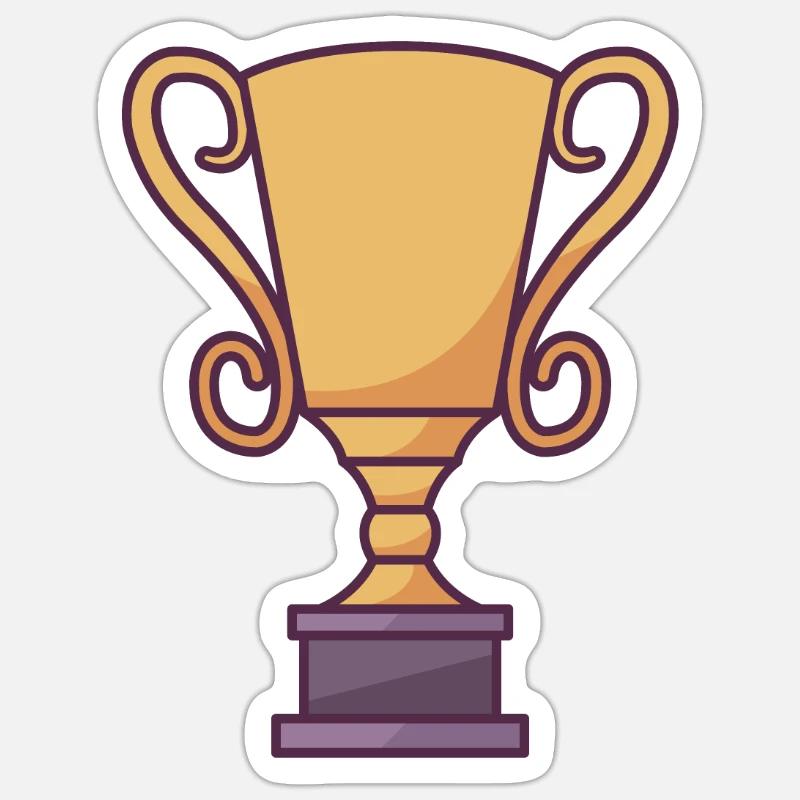 Trophée de course - Sticker taille S (10 x 10 cm) - blanc mat