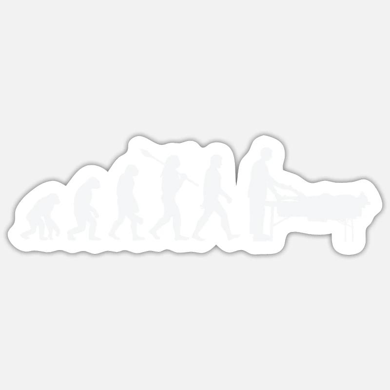 Évolution du massothérapeute - Sticker taille S (10 x 10 cm) - blanc mat