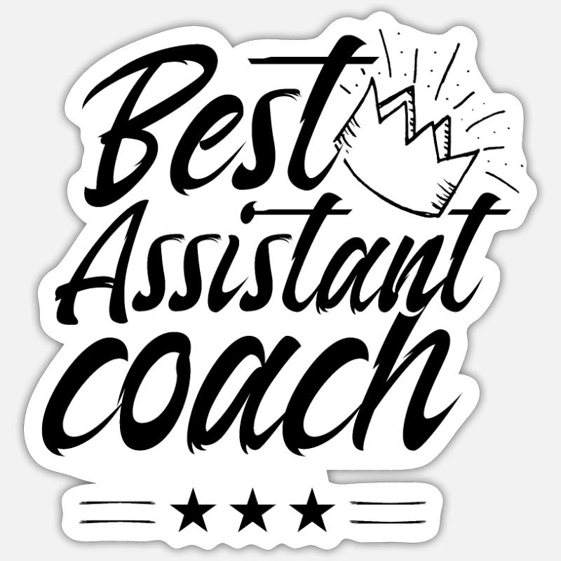Bester Assistenztrainer Job Beruf Trainerassistent - Sticker Größe S (10 x 10 cm) - Mattweiß