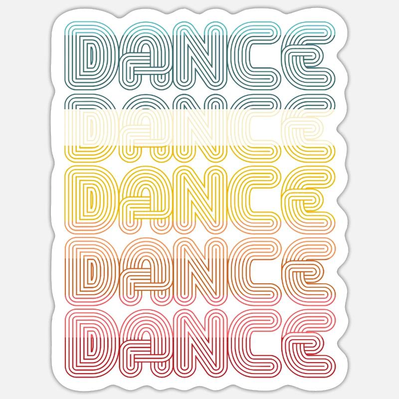 Dancing dancer dancer dance dance school Sticker size S (10 x 10 cm)