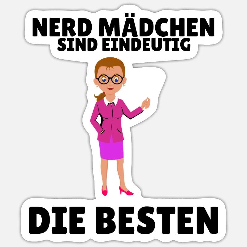 Computer nerd Frauen Informatik Programmierer Sticker Größe S (10 x 10 cm)