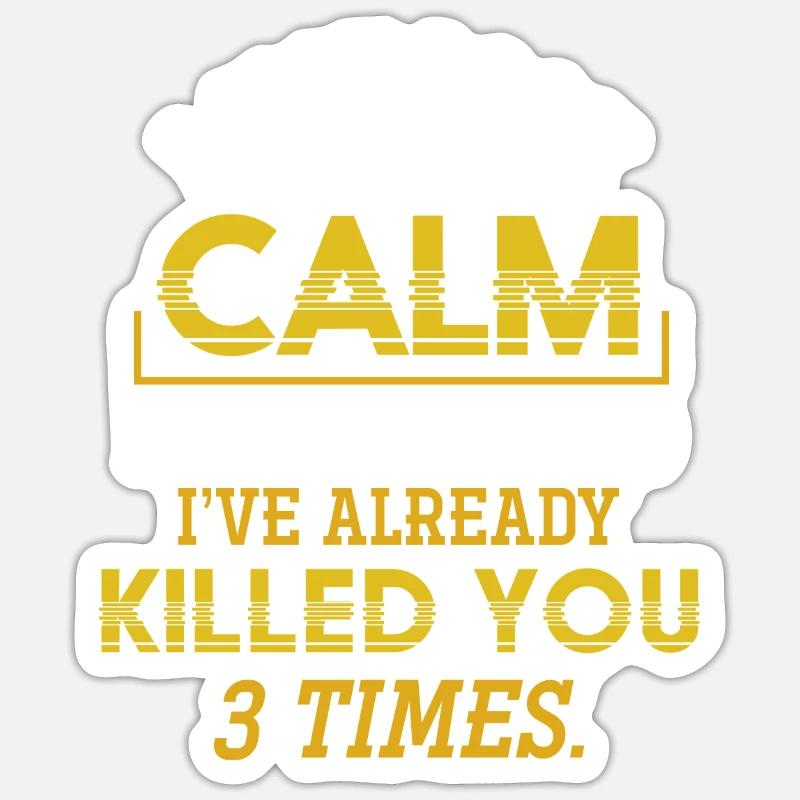 Sarcasme ironique - Sticker taille S (10 x 10 cm) - blanc mat
