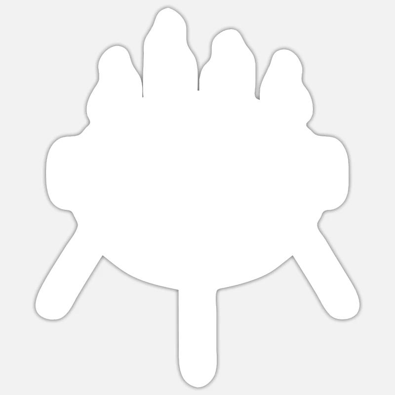 BBQ Barbecue Grill - Sticker Größe S (10 x 10 cm) - Mattweiß