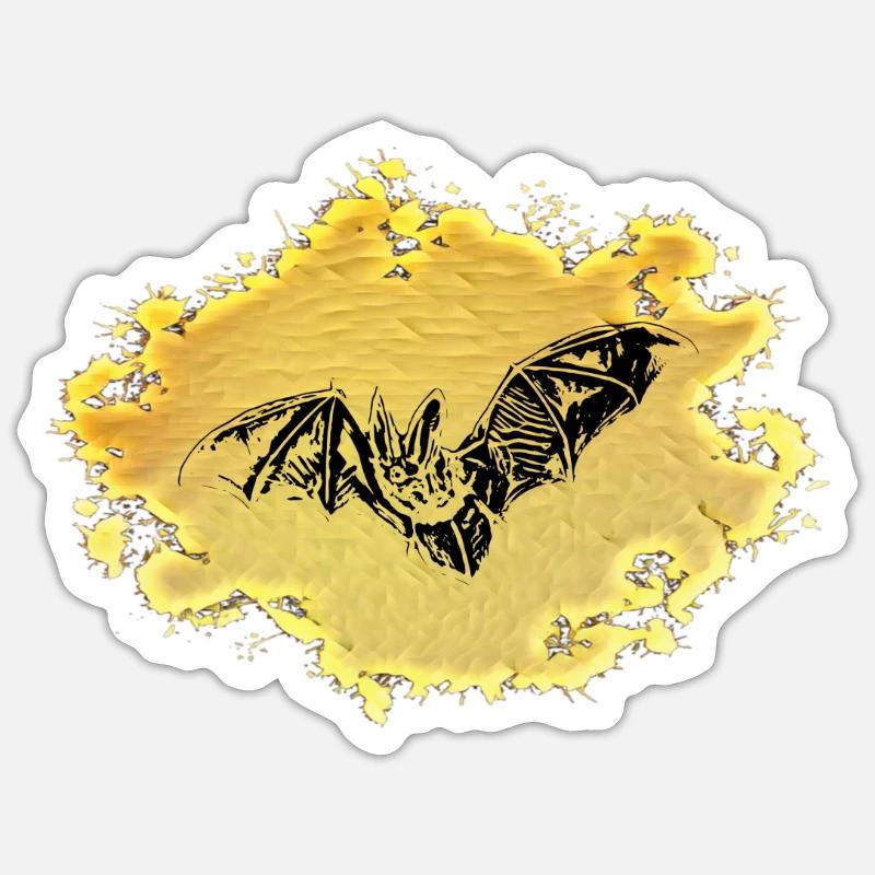 bat - Sticker size S (10 x 10 cm) - white matte
