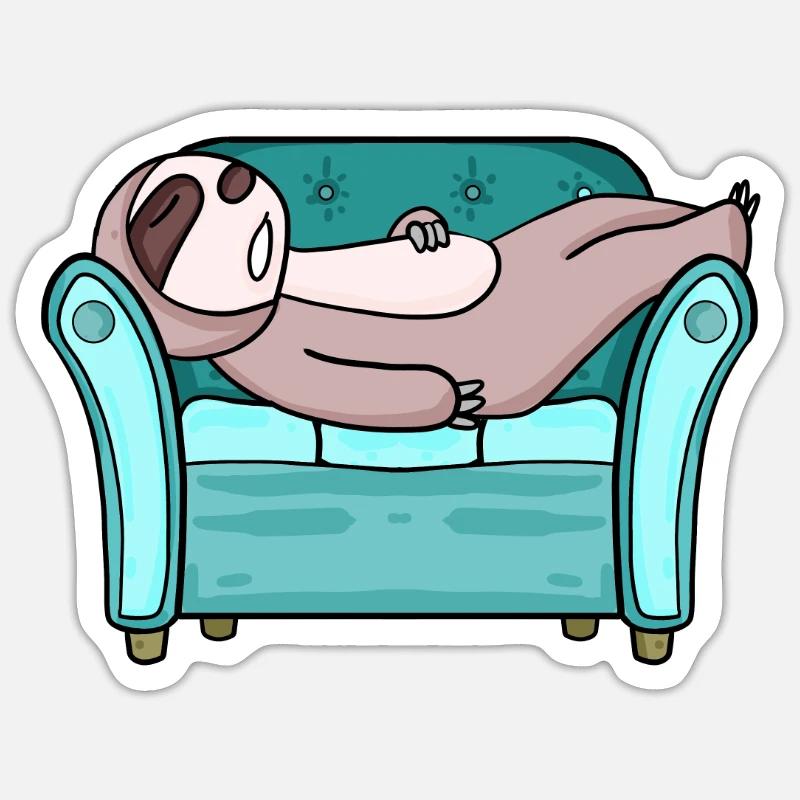 sloth - Sticker size S (10 x 10 cm) - white matte