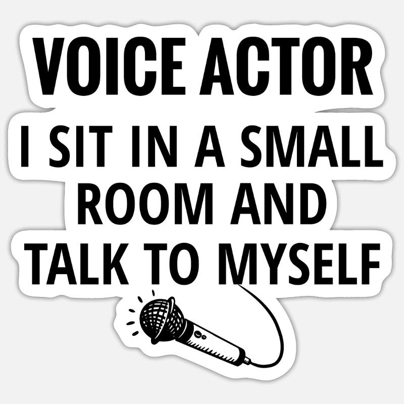 Sprachschauspieler Geschenke Synchronsprecher Sticker Größe S (10 x 10 cm)