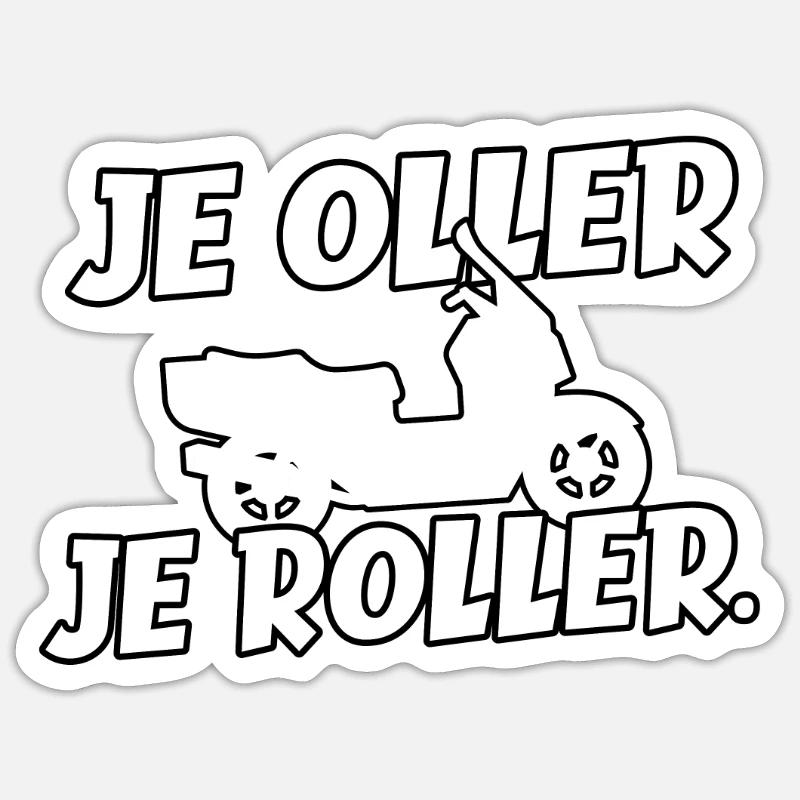 Motorroller Roller Rollerfahrer Geschenk Sticker Größe S (10 x 10 cm)