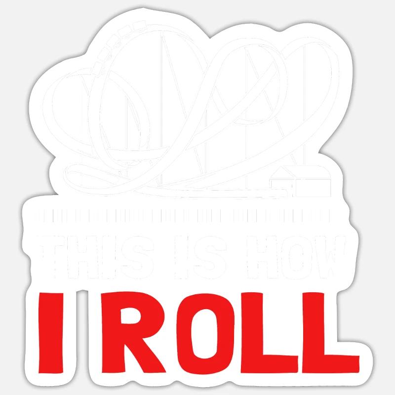 roller coaster - Sticker size S (10 x 10 cm) - white matte