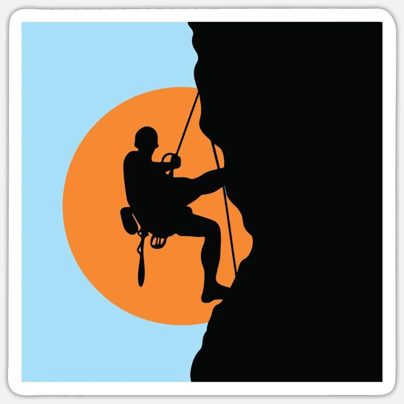 Escalade - Sticker taille S (10 x 10 cm) - blanc mat