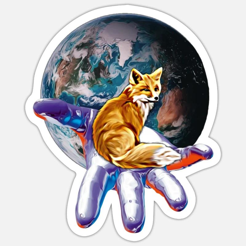 Fuchs - Sticker Größe S (10 x 10 cm) - Mattweiß